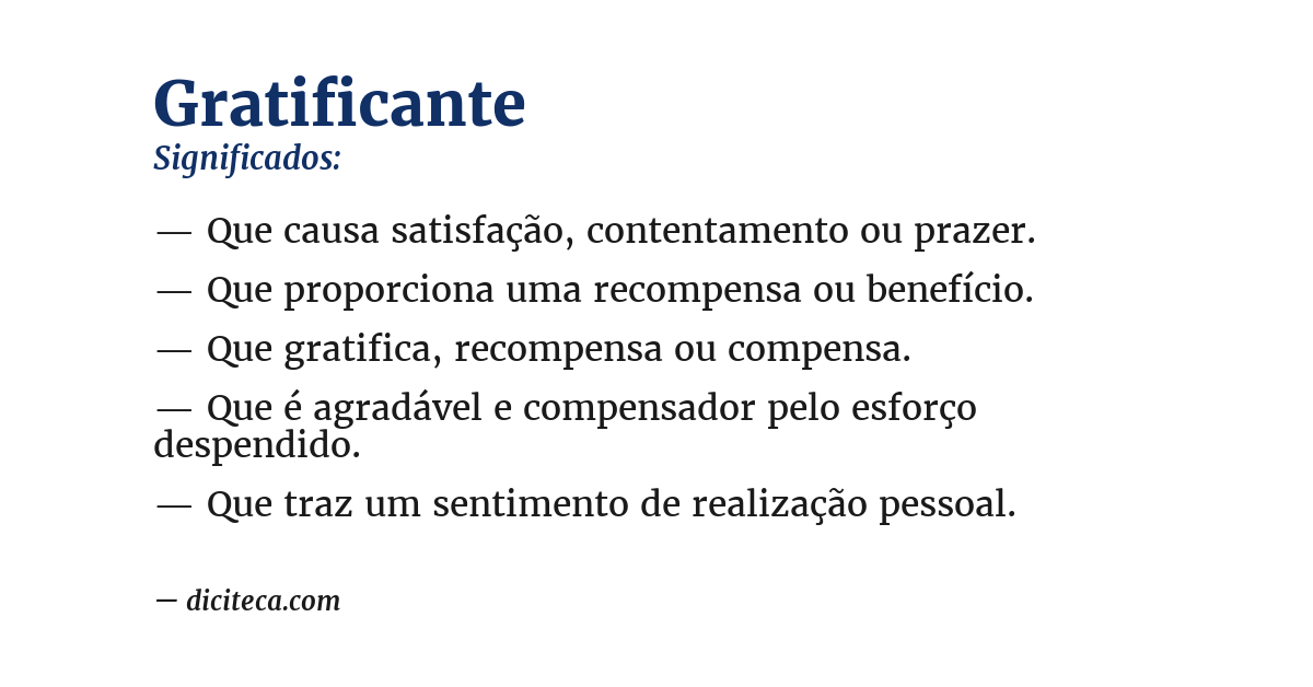 Significado de gratificante