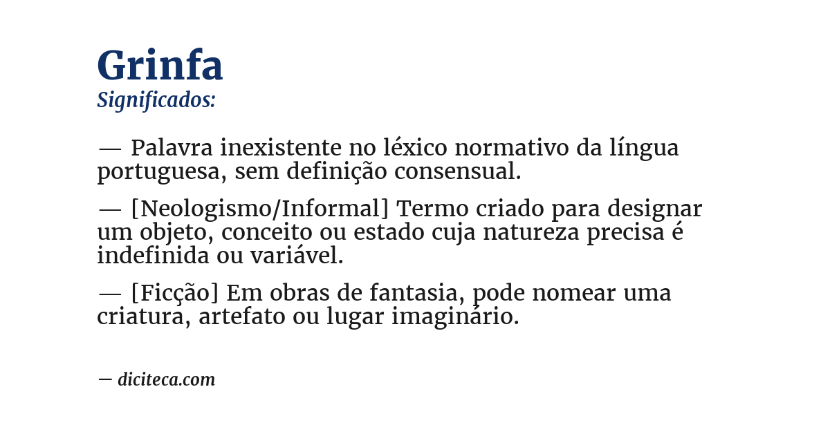 Significado de grinfa