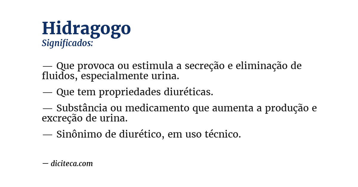 Significado de hidragogo