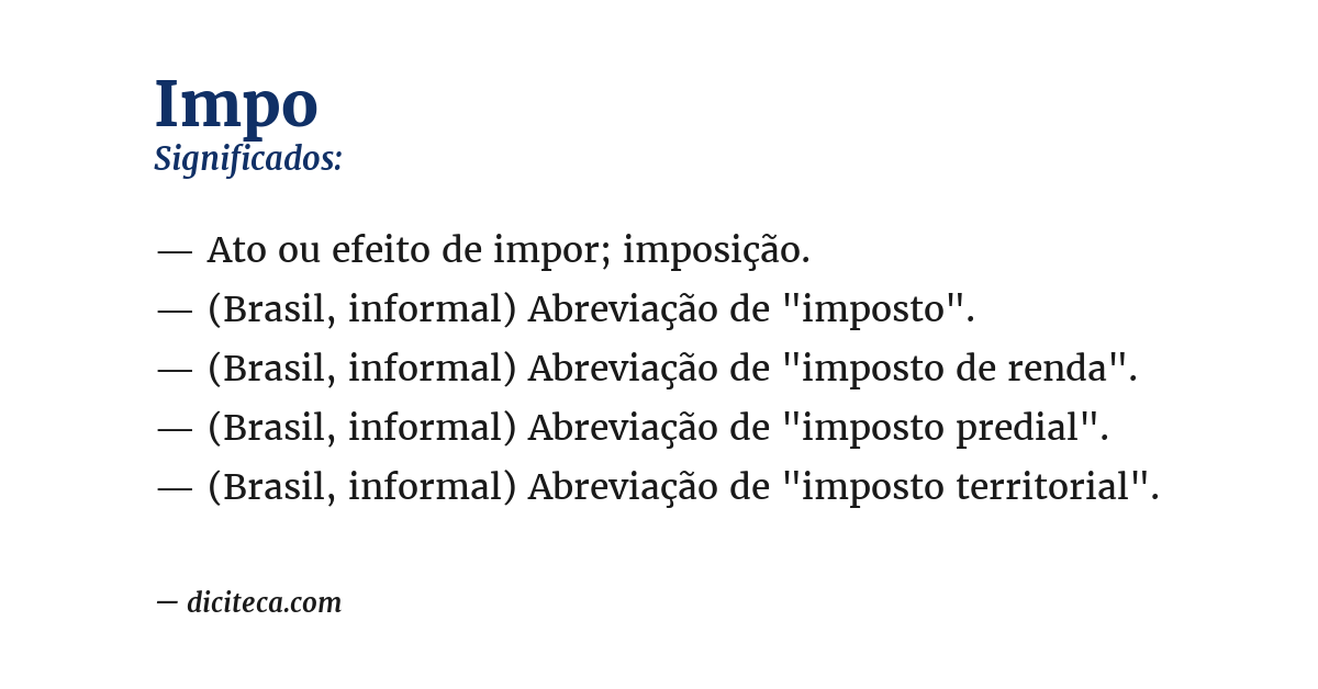Significado de impo