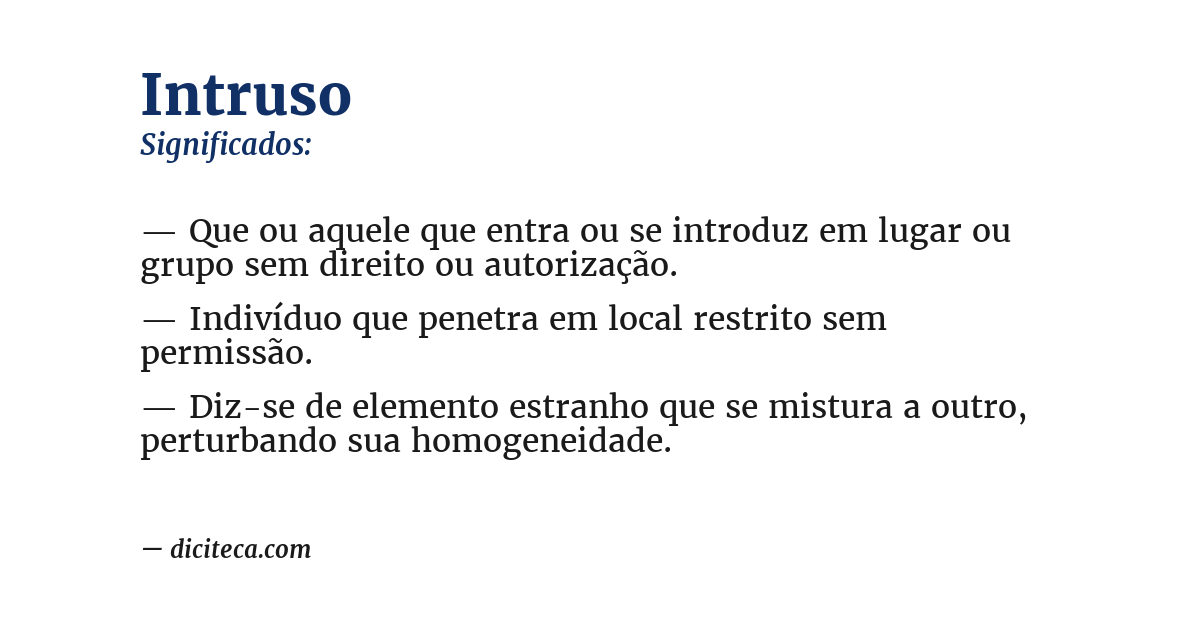 Significado de intruso