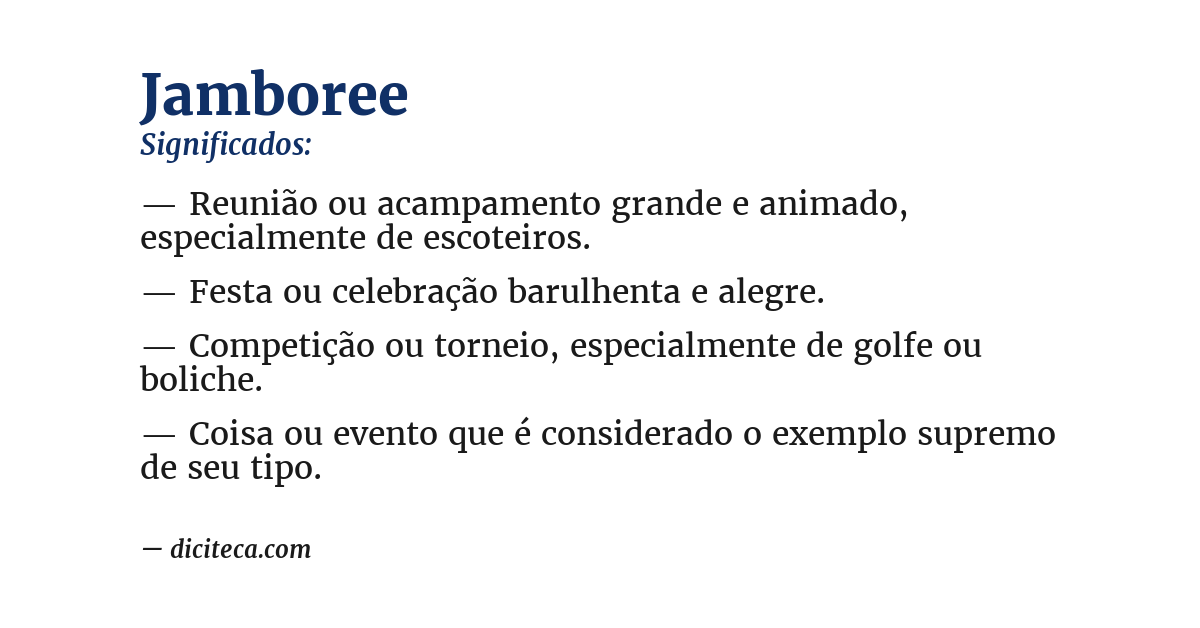 Significado de jamboree