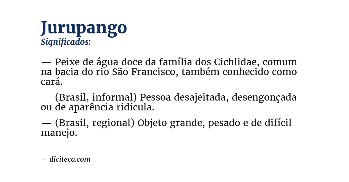 Significado de jurupango