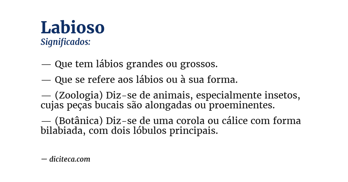 Significado de labioso