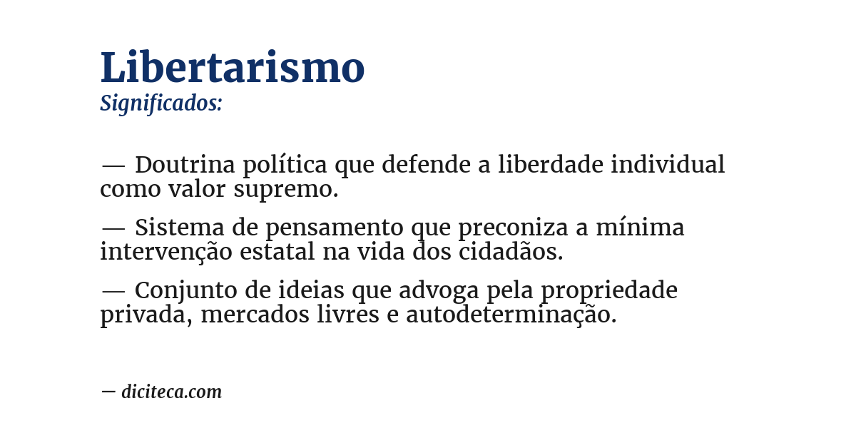 Significado de libertarismo