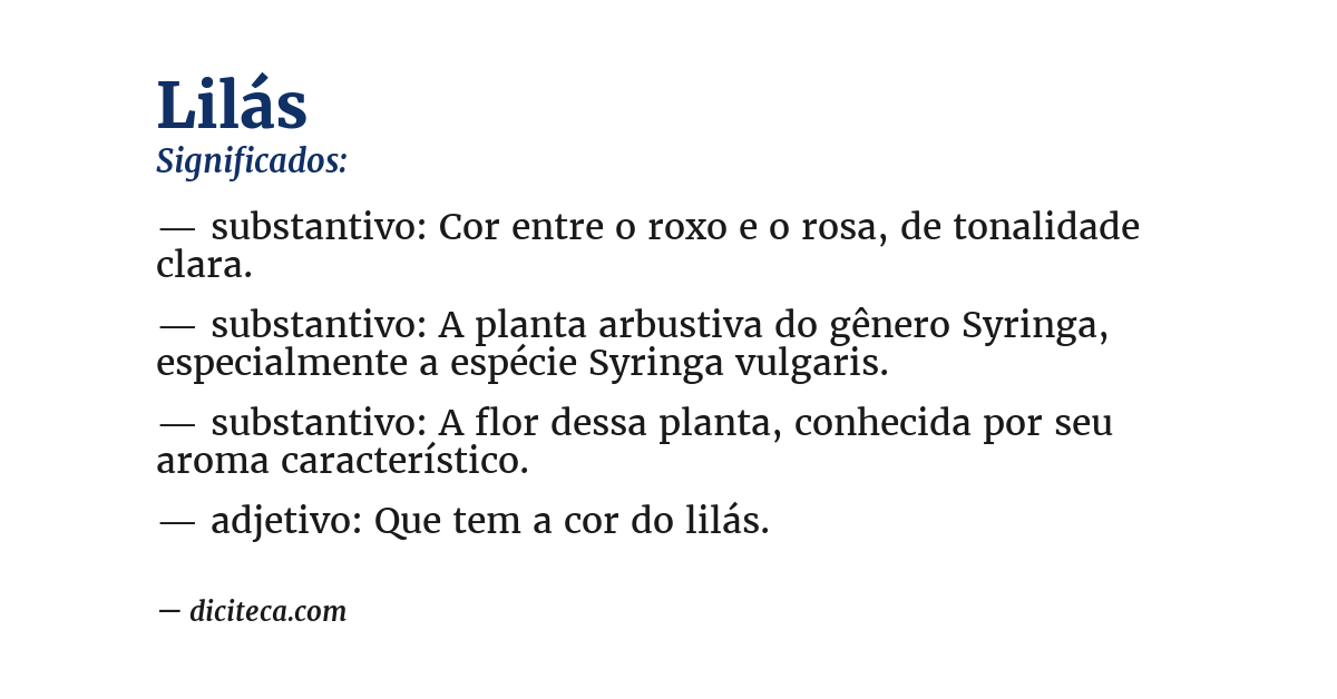 Significado de lilás