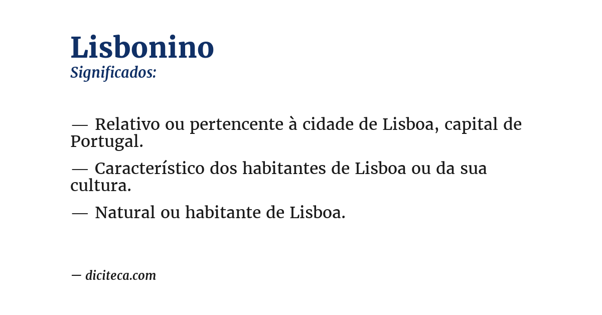 Significado de lisbonino