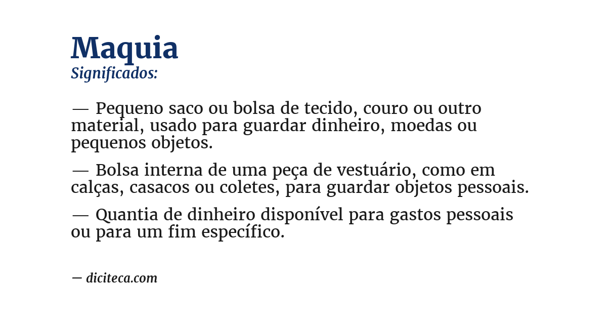 Significado de maquia