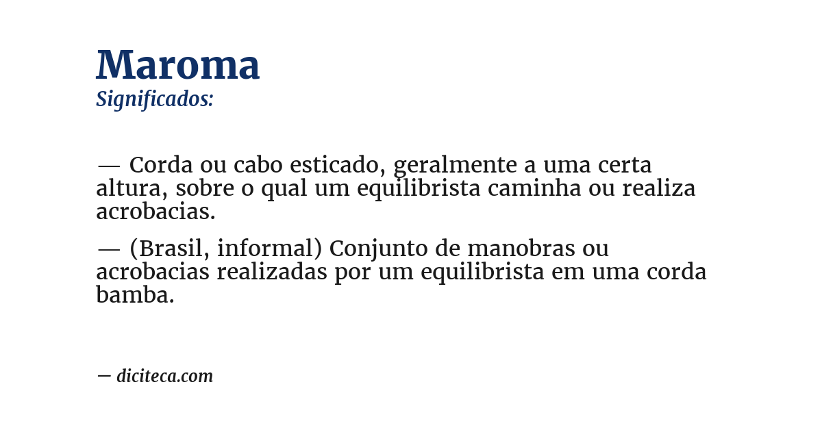 Significado de maroma