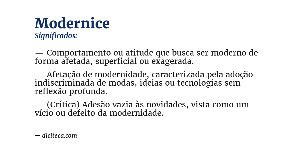 Significado de modernice