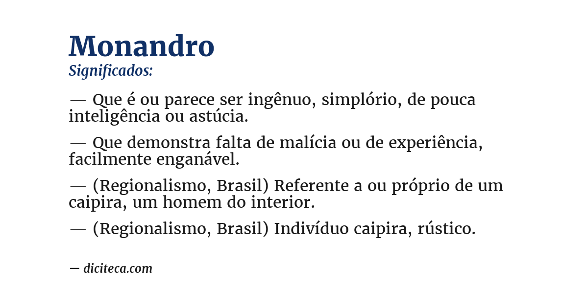 Significado de monandro