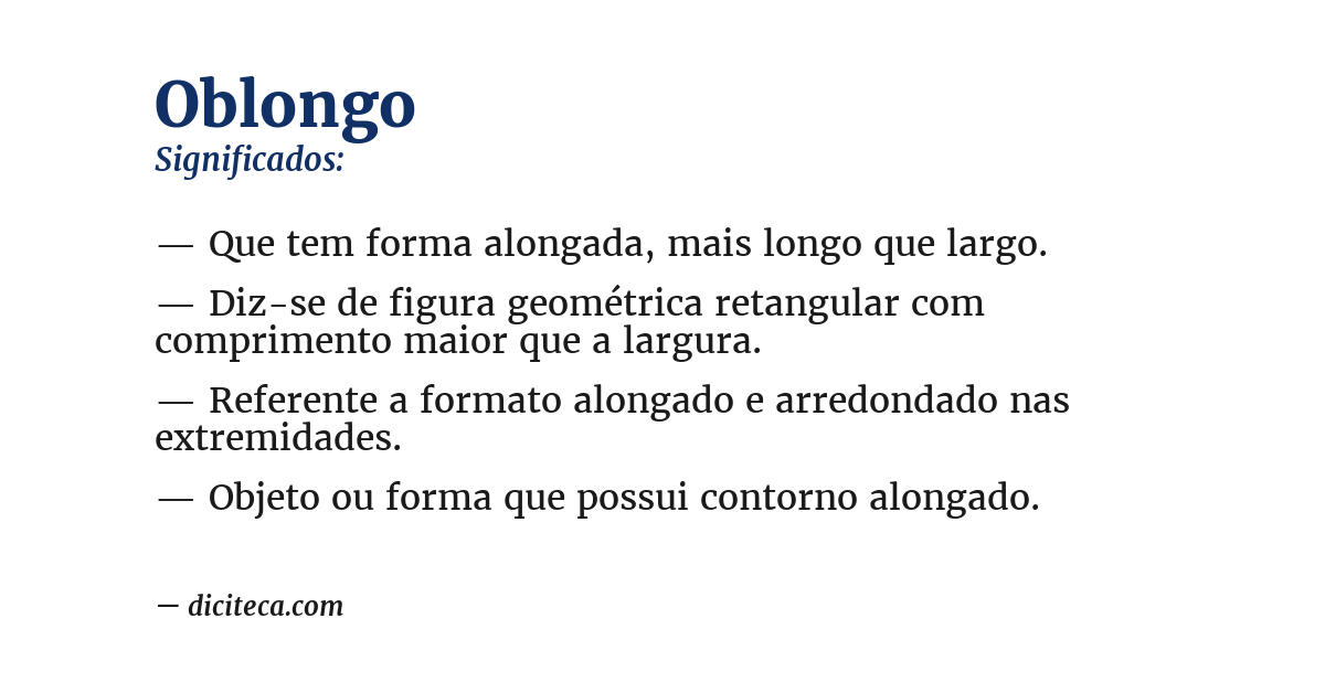 Significado de oblongo