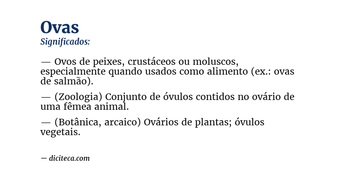 Significado de ovas