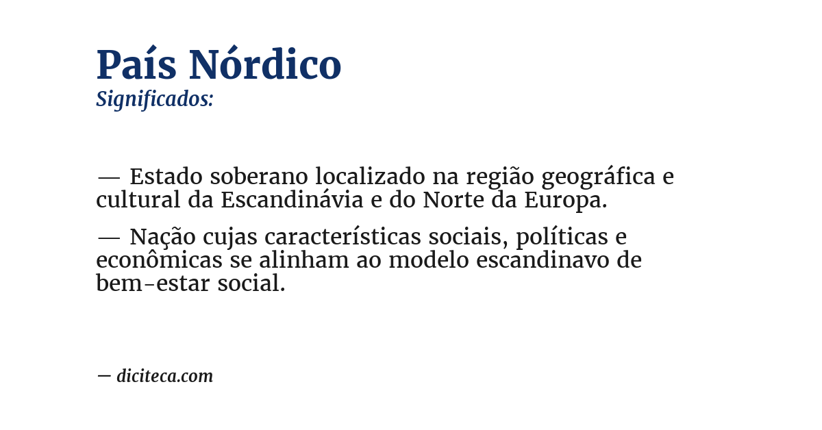 Significado de país nórdico