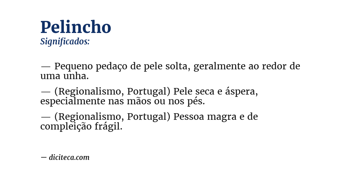 Significado de pelincho