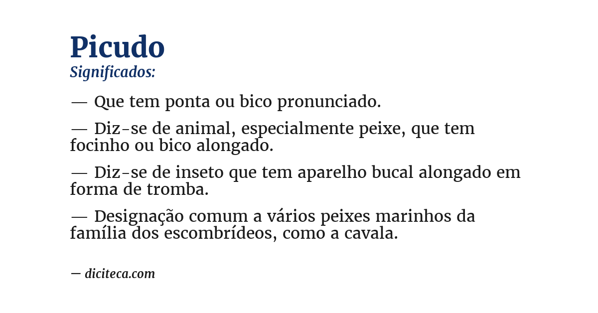 Significado de picudo