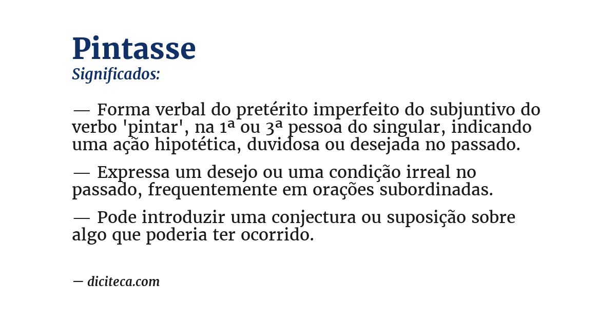 Significado de pintasse
