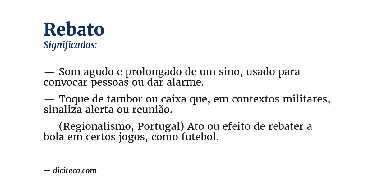 Significado de rebato