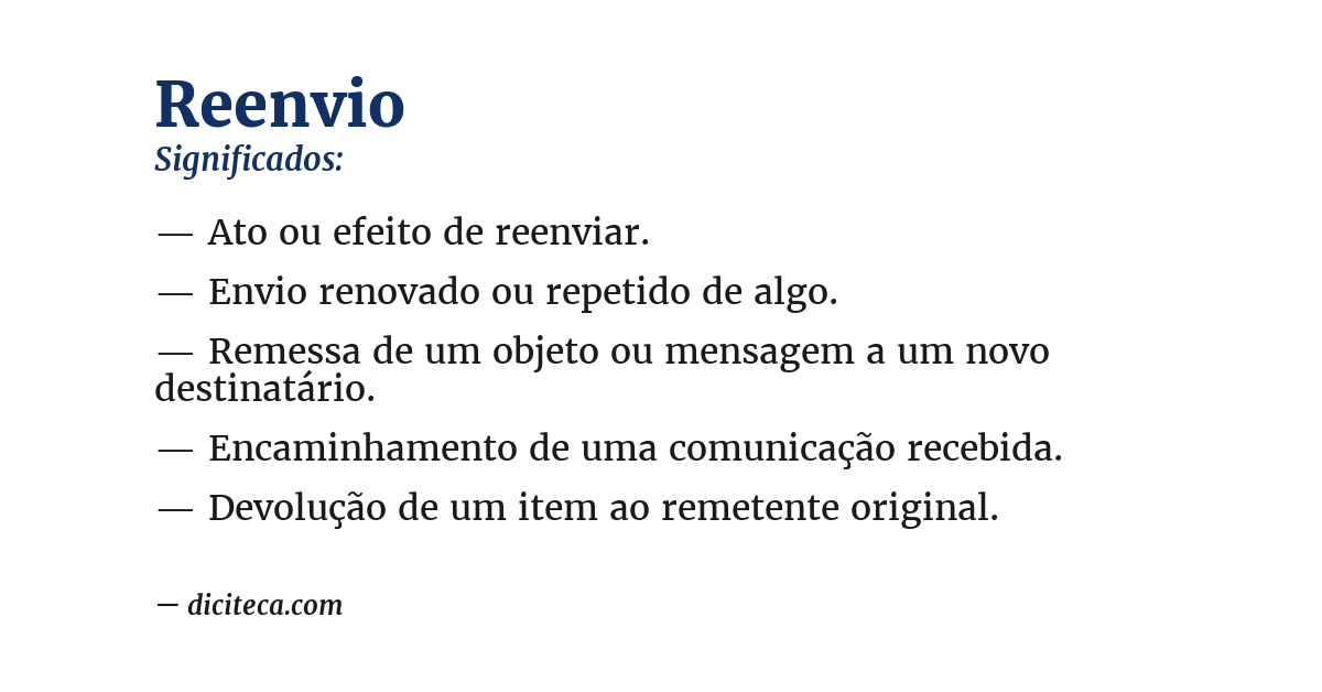 Significado de reenvio