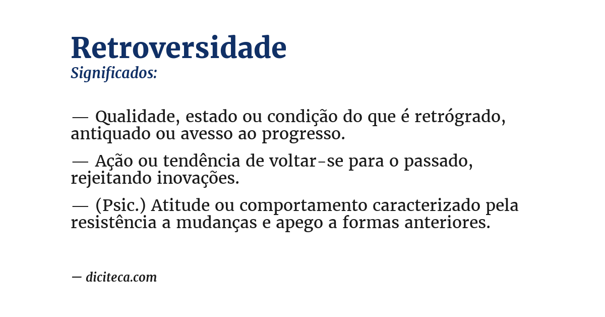 Significado de retroversidade