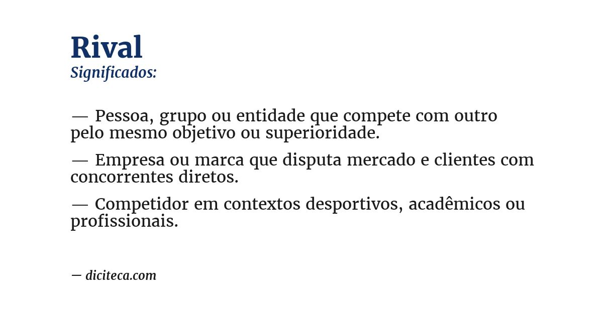 Significado de rival