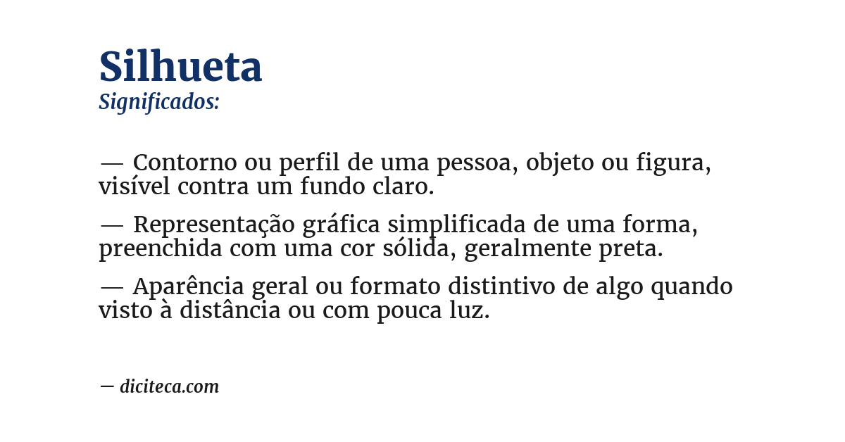 Significado de silhueta