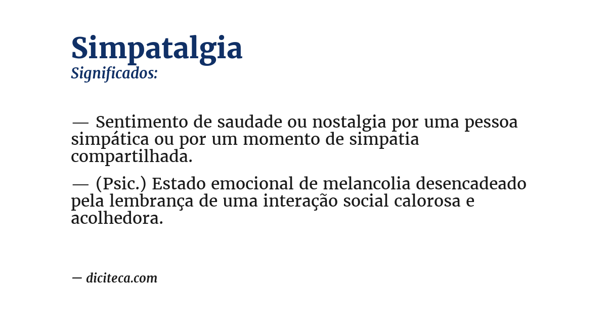 Significado de simpatalgia