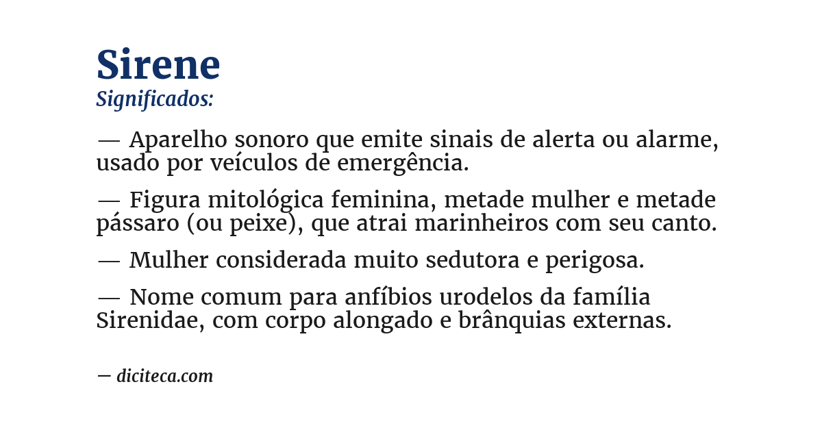 Significado de sirene