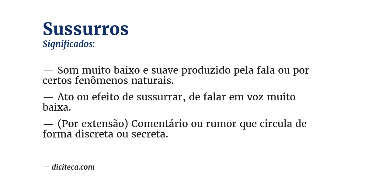 Significado de sussurros