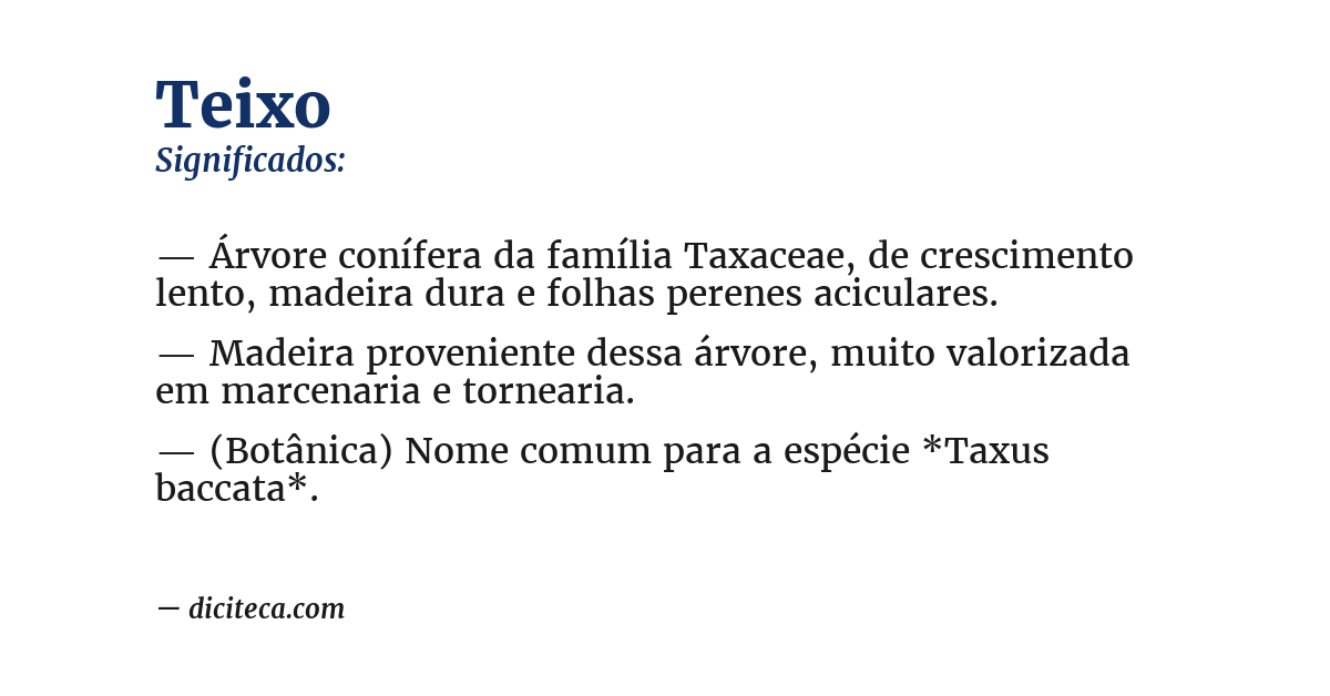 Significado de teixo