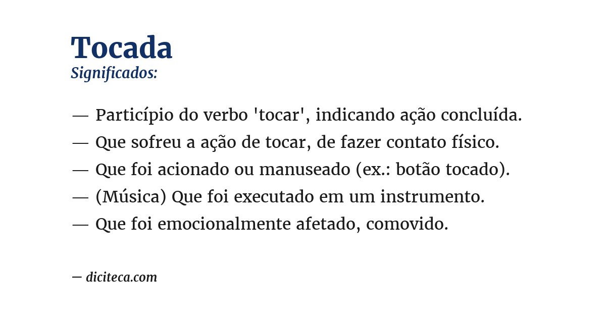 Significado de tocada