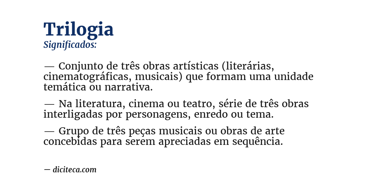 Significado de trilogia