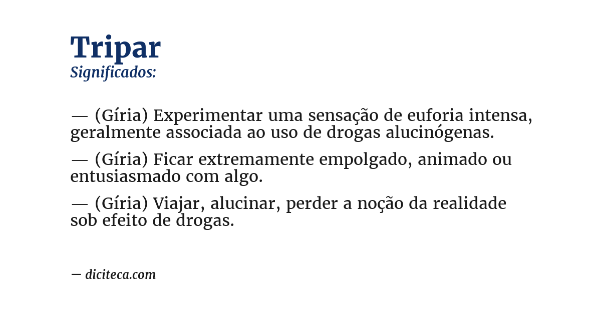 Significado de tripar