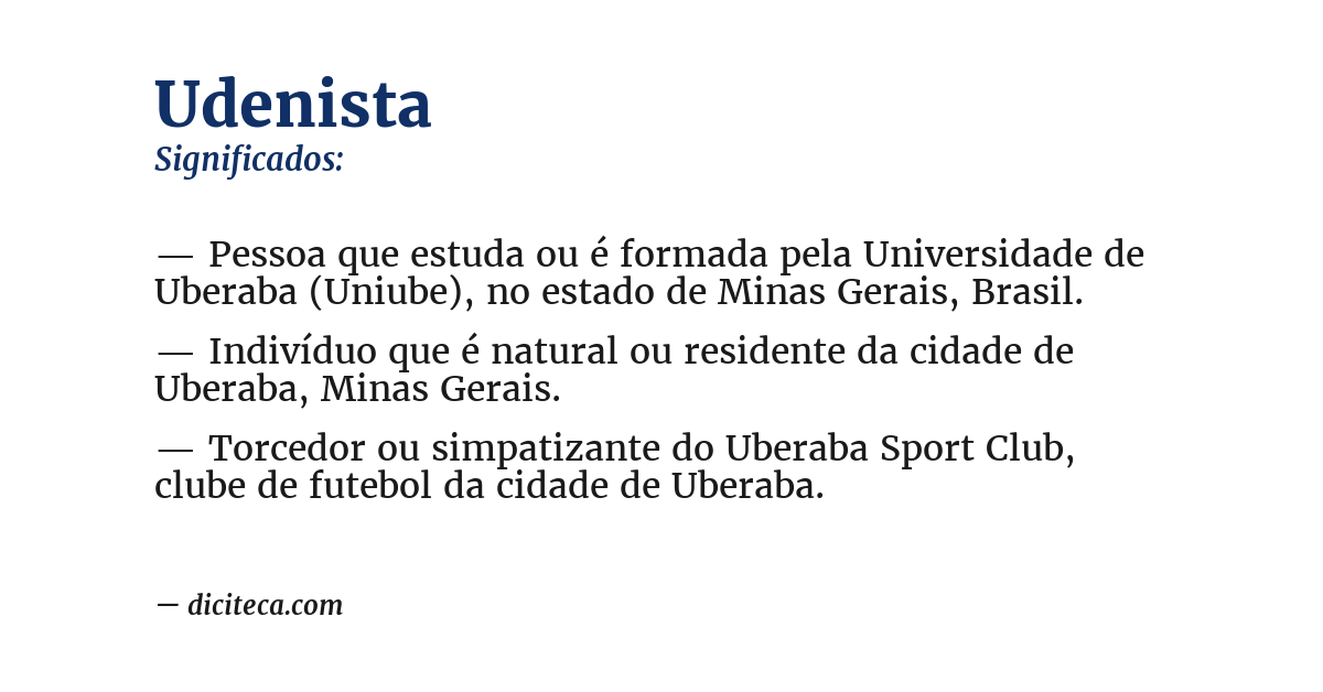 Significado de udenista