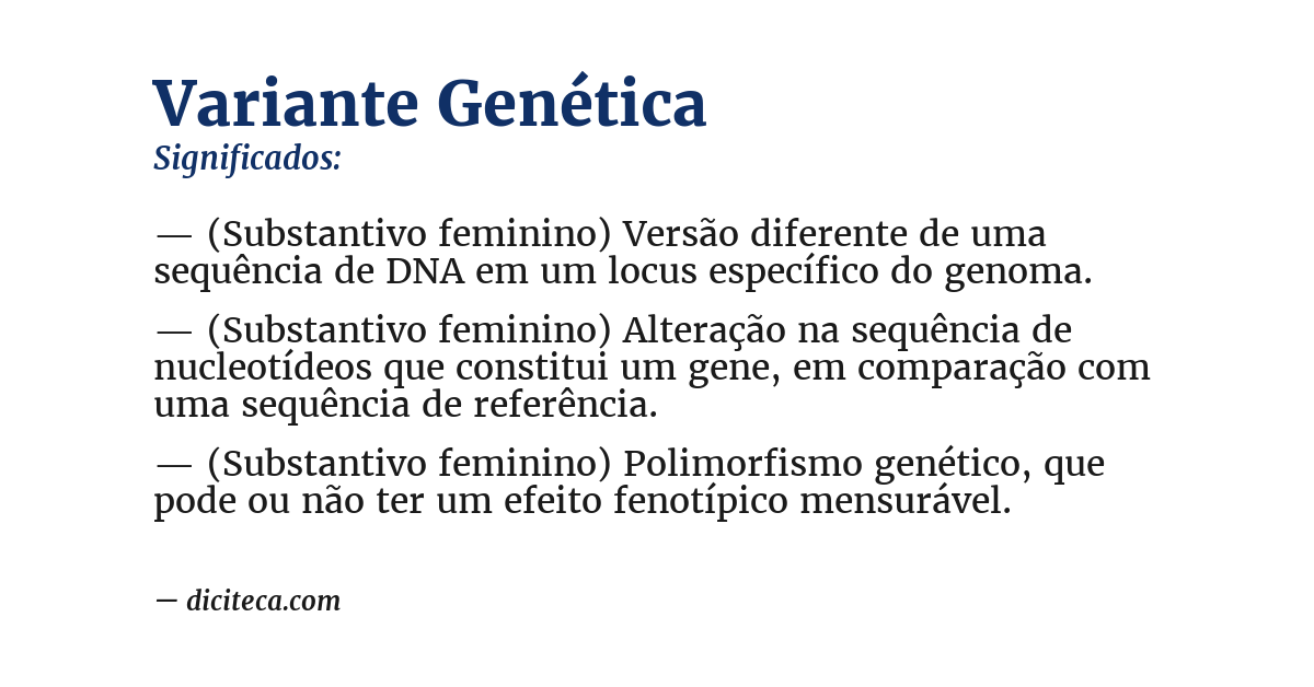 Significado de variante genética