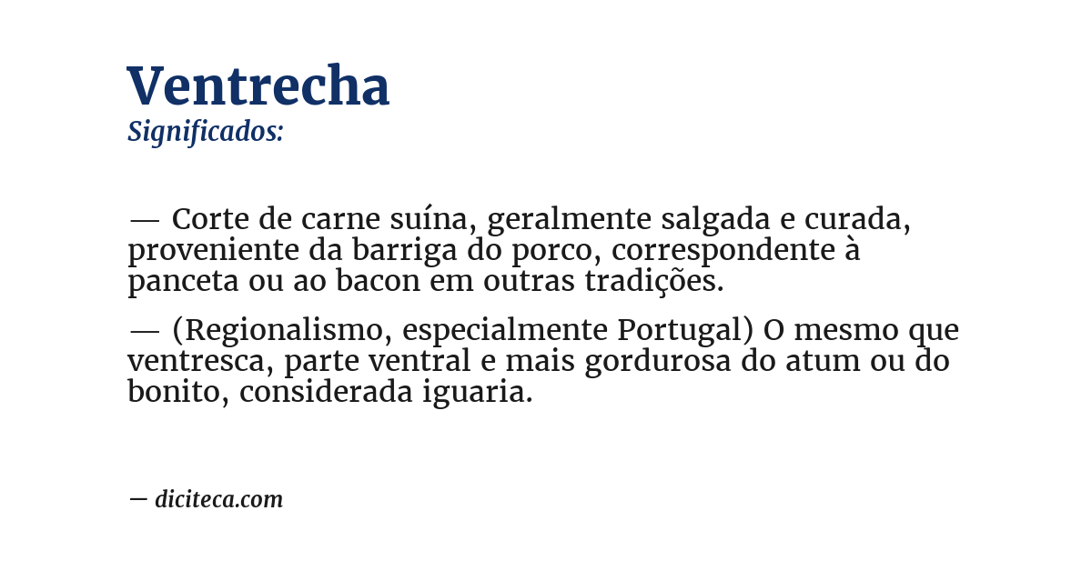 Significado de ventrecha