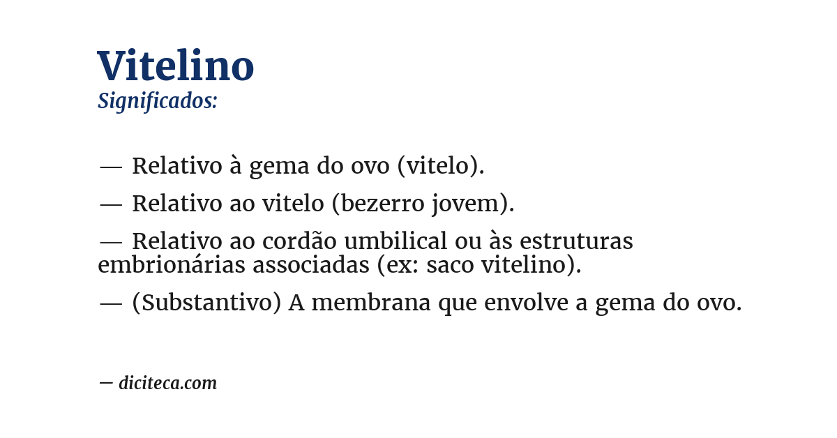 Significado de vitelino
