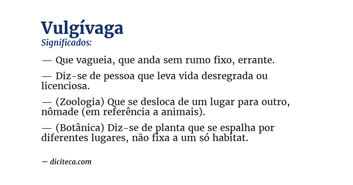 Significado de vulgívaga