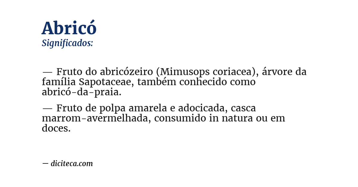 Significado de abricó