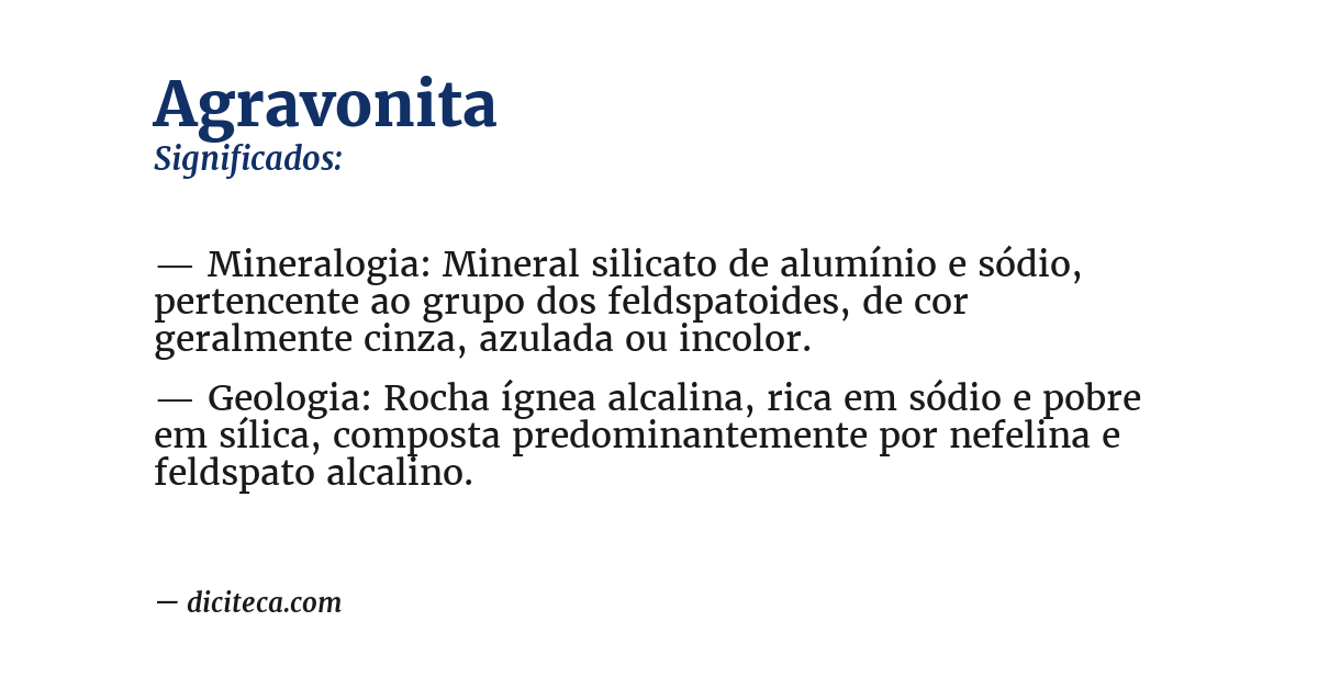 Significado de agravonita