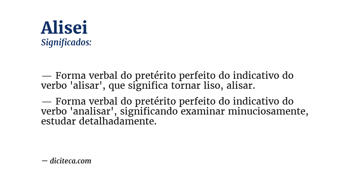 Significado de alisei