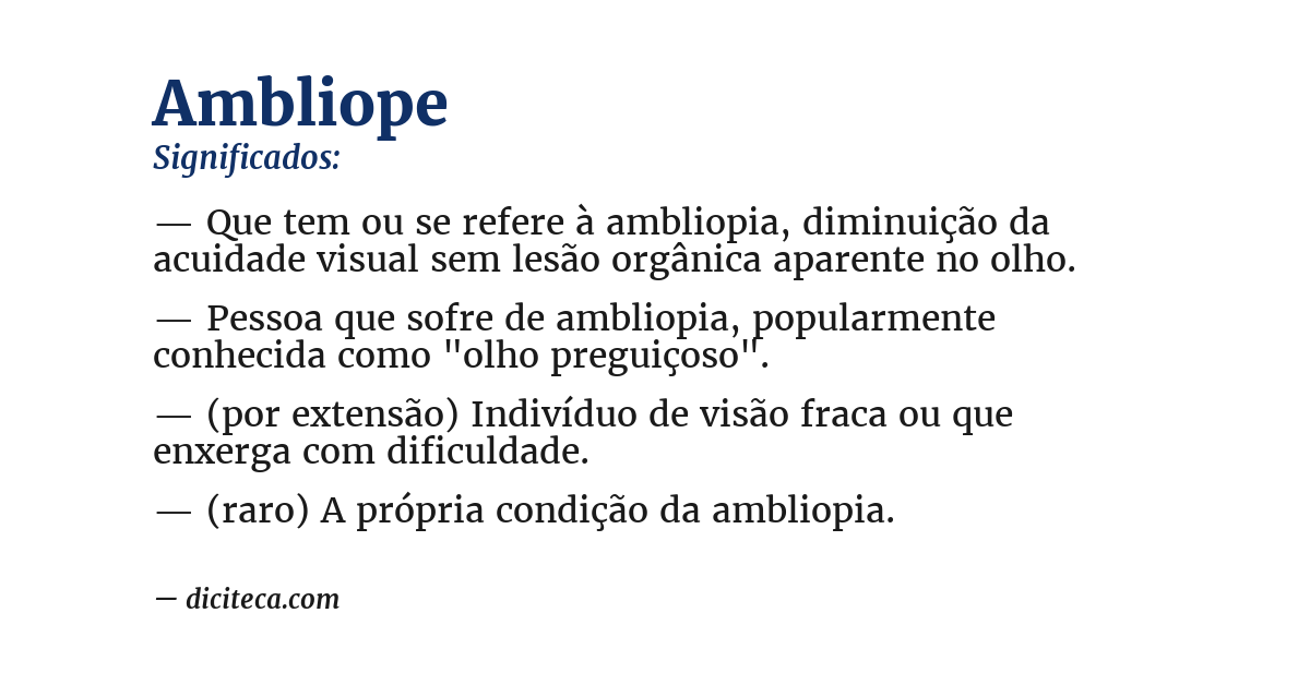 Significado de ambliope