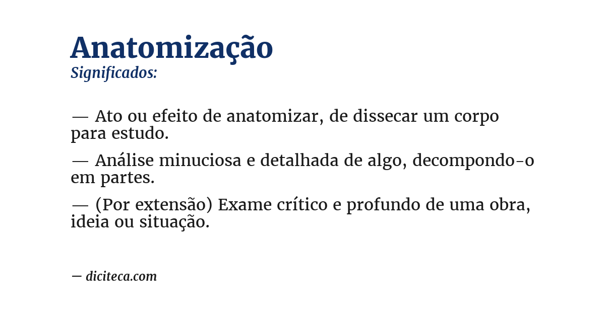 Significado de anatomização