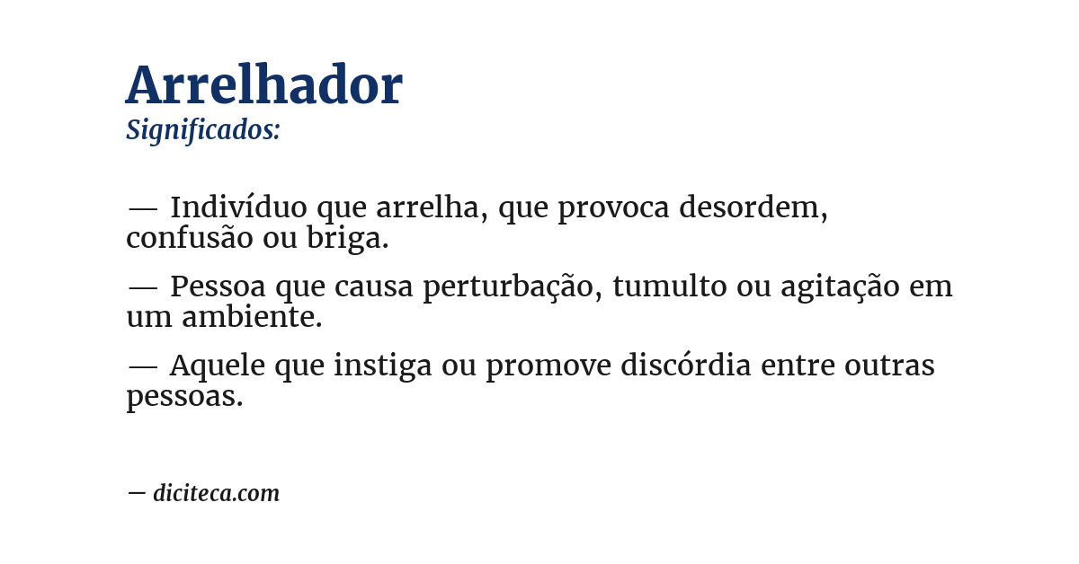 Significado de arrelhador