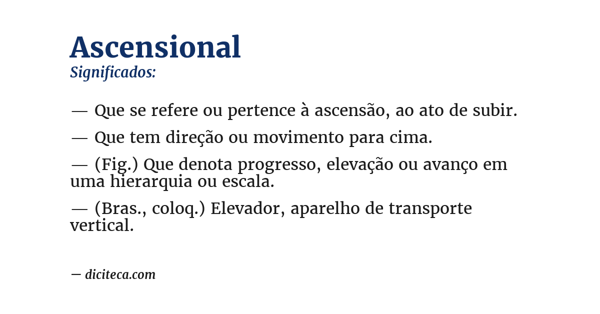Significado de ascensional