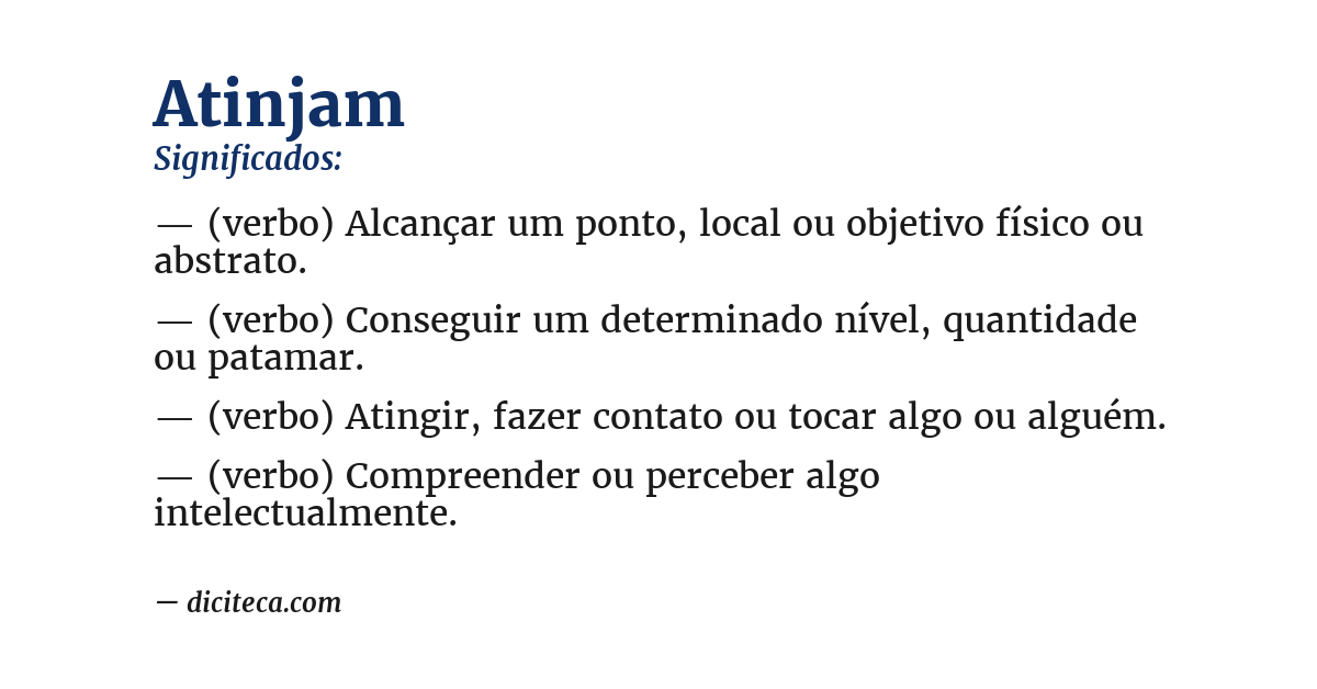Significado de atinjam