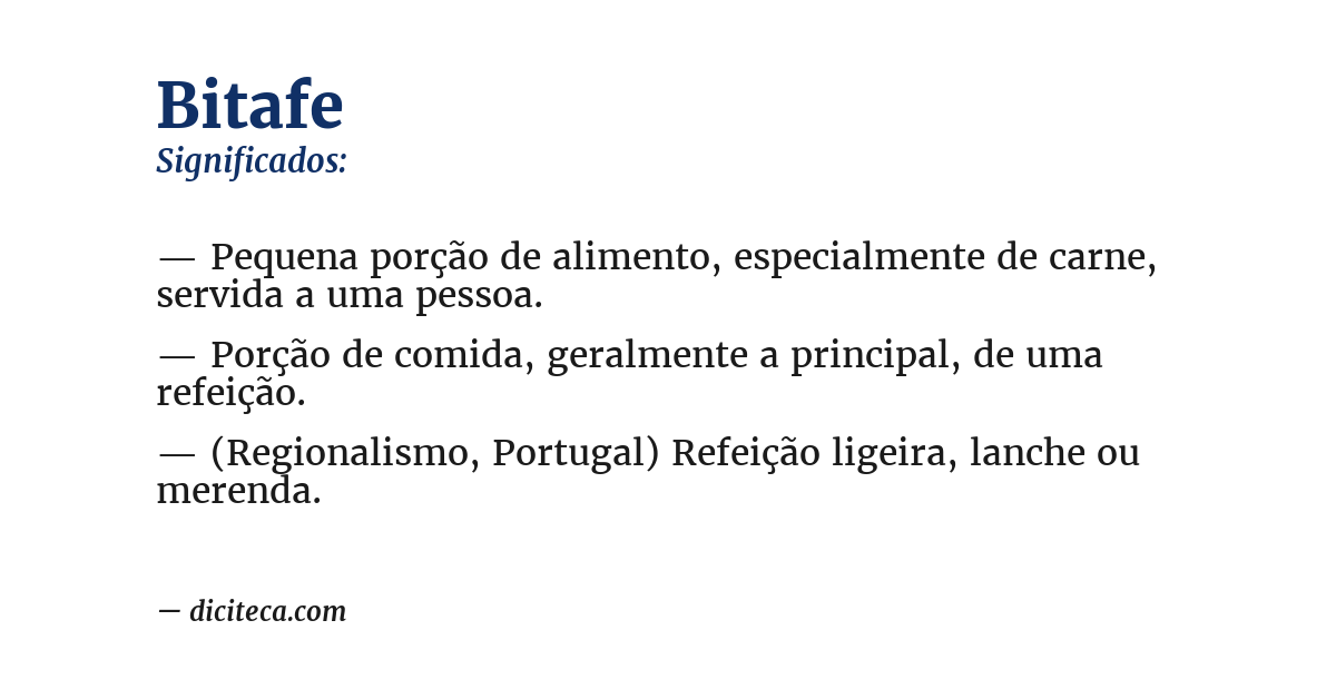 Significado de bitafe