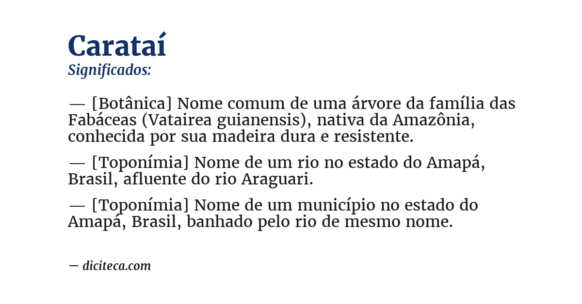 Significado de carataí