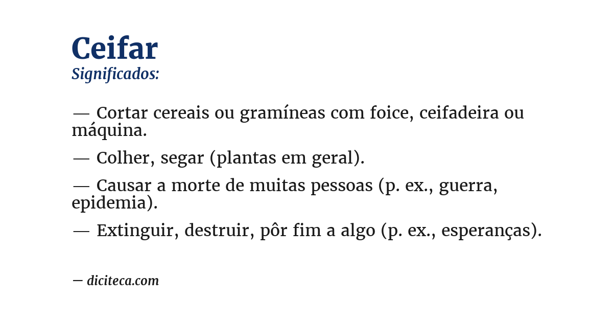Significado de ceifar