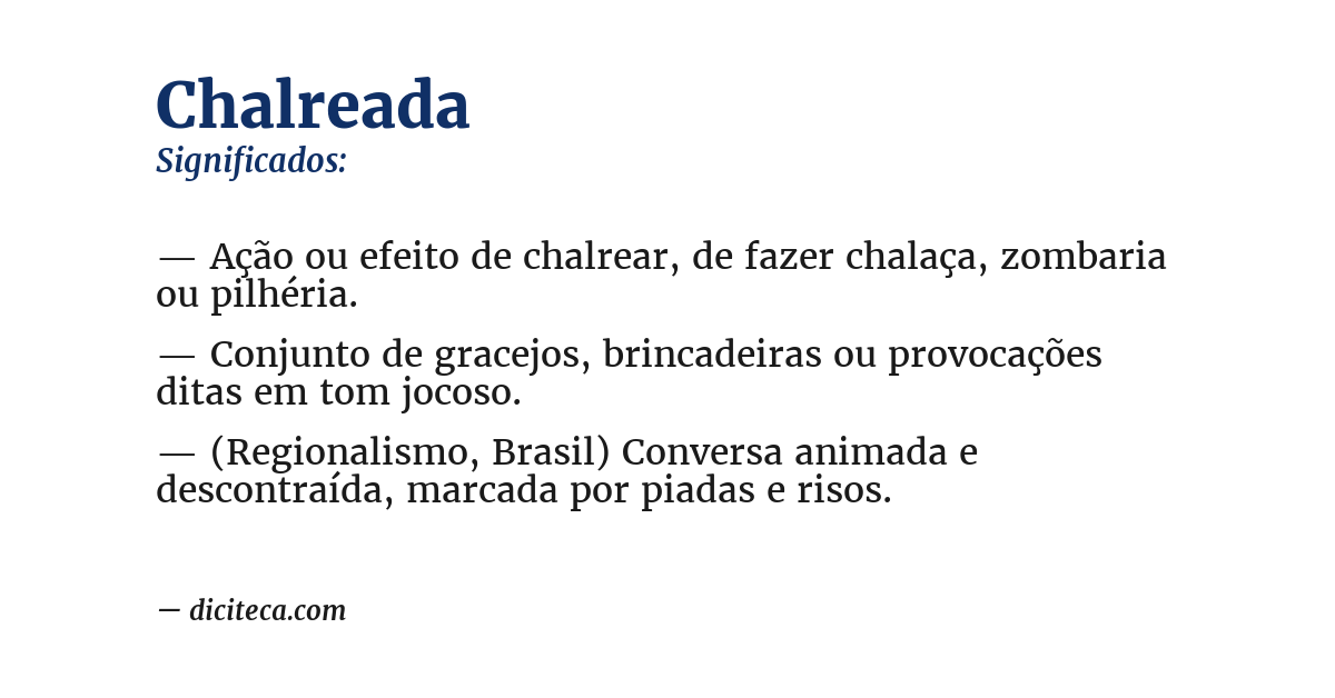 Significado de chalreada